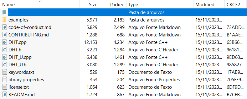 Arquivos DHT